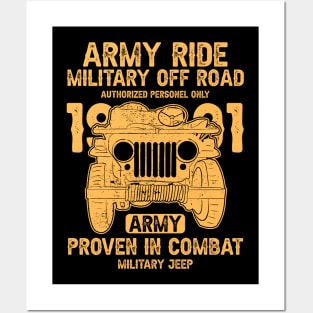 Army Ride Military Off Road Jeep Posters and Art